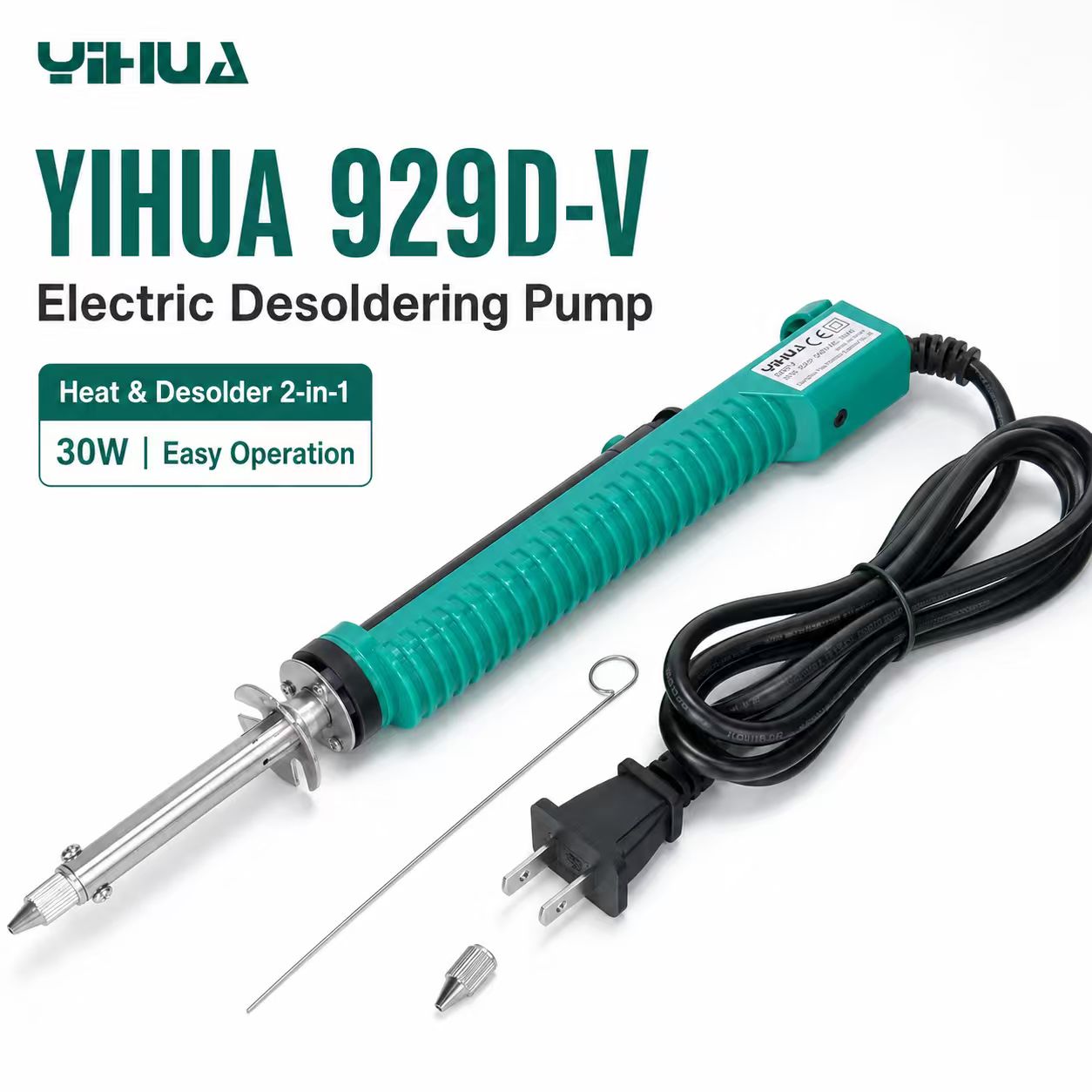 Desoldering Pump Electric Vacuum Station - مضخة إزالة اللحام الكهربائية YIHUA 929D‑V